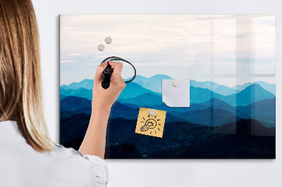 Magnetic erase board Watercolor mountains