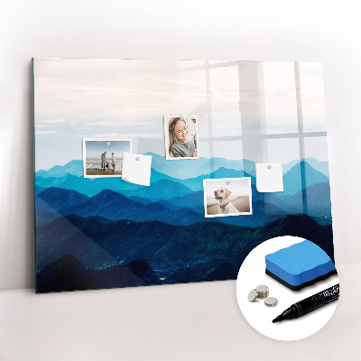 Magnetic erase board Watercolor mountains