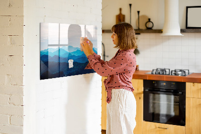 Magnetic board for drawing Watercolor Mountains