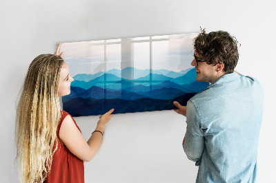 Magnetic board for drawing Watercolor Mountains