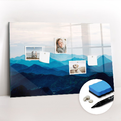 Magnetic erase board Watercolor mountains