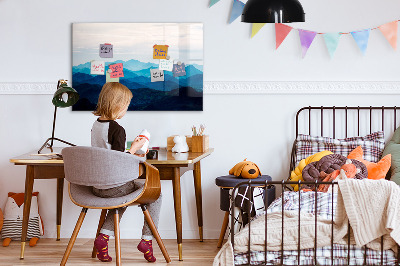 Magnetic erase board Watercolor mountains