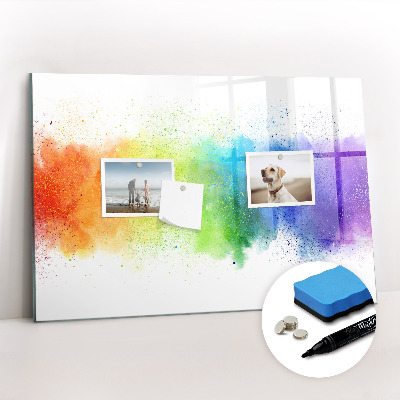 Magnetic writing board Abstract rainbow