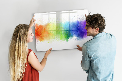 Magnetic board for writing Abstract rainbow