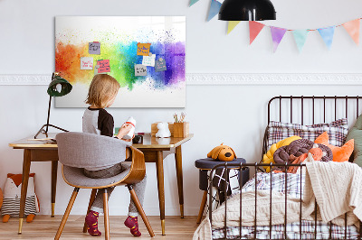 Magnetic writing board Abstract rainbow