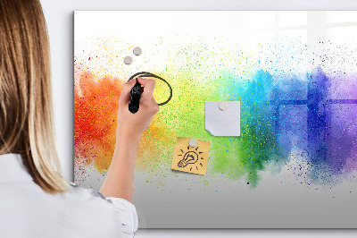 Magnetic writing board Abstract rainbow