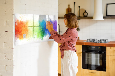 Magnetic board for writing Abstract rainbow