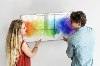 Magnetic writing board Abstract rainbow