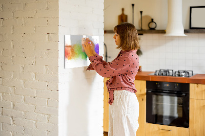 Magnetic board for writing Abstract rainbow