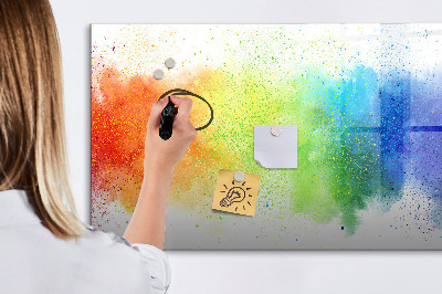 Magnetic writing board Abstract rainbow