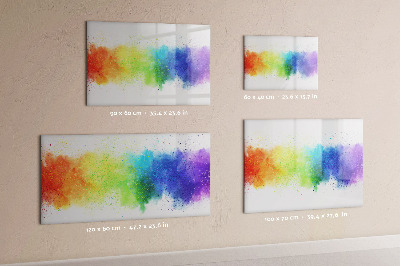 Magnetic board for writing Abstract rainbow