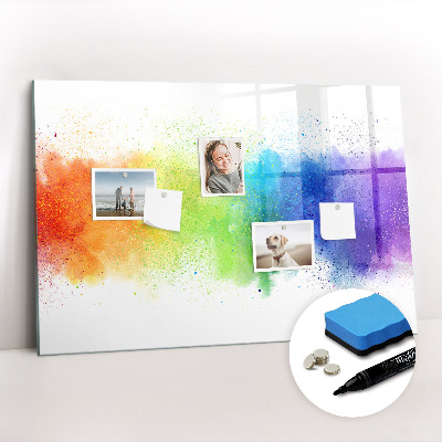 Magnetic writing board Abstract rainbow