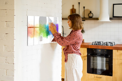 Magnetic board for writing Abstract rainbow