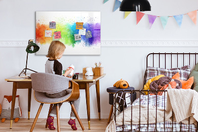 Magnetic writing board Abstract rainbow