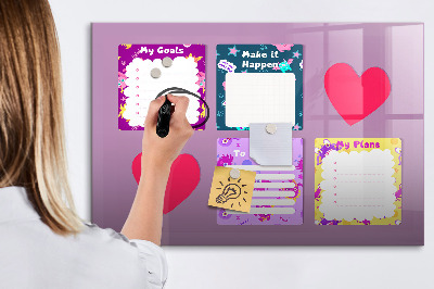 Magnetic erase board Monster notes