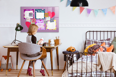 Magnetic board with marker Monster notes