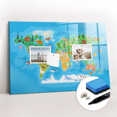 Magnetic writing board Cartoon map