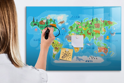 Magnetic writing board Cartoon map
