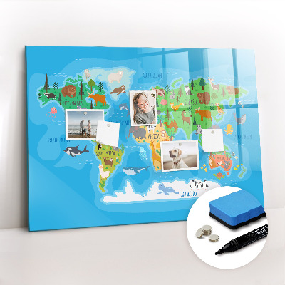Magnetic writing board Cartoon map