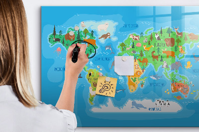Magnetic writing board Cartoon map