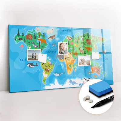 Magnetic writing board Cartoon map