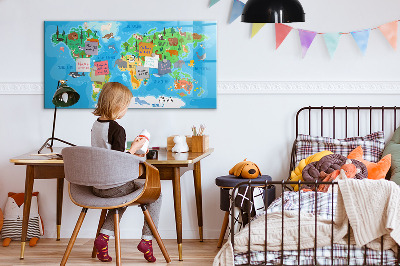 Magnetic writing board Cartoon map