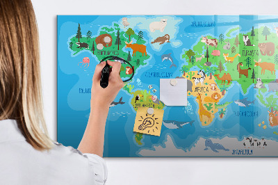 Magnetic writing board Cartoon map
