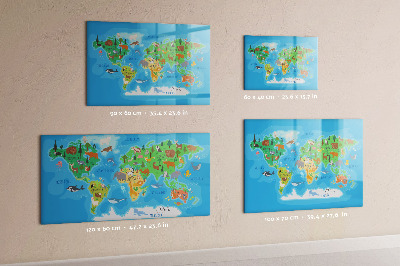 Magnetic writing board Cartoon map