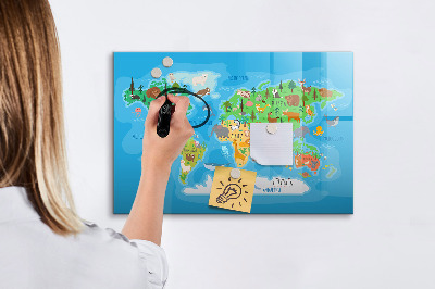 Magnetic writing board Cartoon map