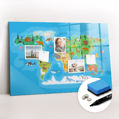 Magnetic writing board Cartoon map