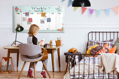 Magnetic erase board Weekly planner
