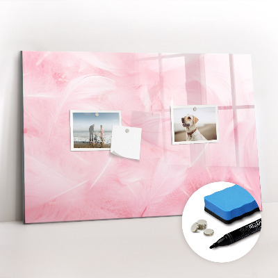 Magnetic writing board Feathers abstract