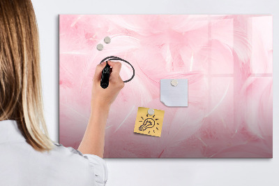 Magnetic writing board Feathers abstract