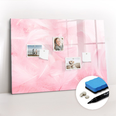 Magnetic writing board Feathers abstract