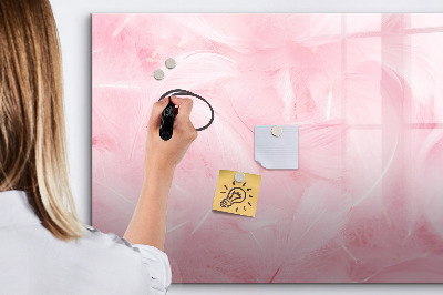 Magnetic writing board Feathers abstract