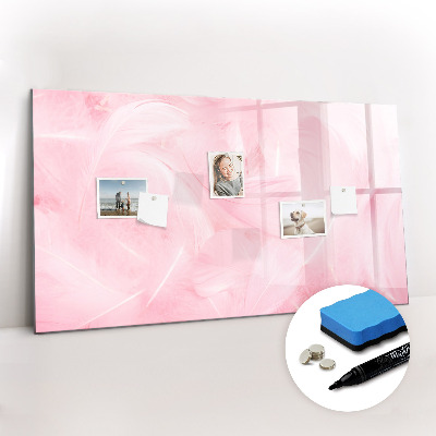 Magnetic writing board Feathers abstract