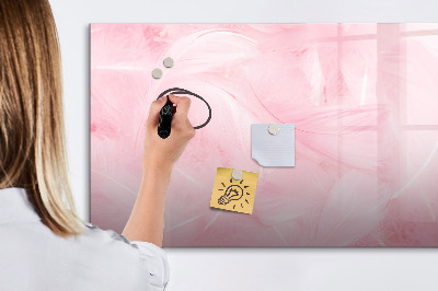 Magnetic writing board Feathers abstract