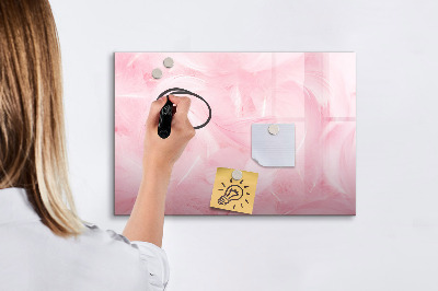 Magnetic writing board Feathers abstract