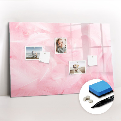Magnetic writing board Feathers abstract