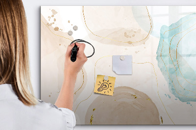 Magnetic erase board Watercolor stains