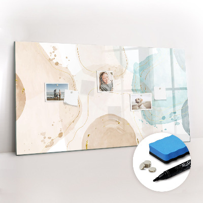 Magnetic board for writing Watercolor stains