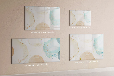 Magnetic board for writing Watercolor stains