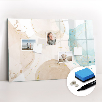 Magnetic erase board Watercolor stains
