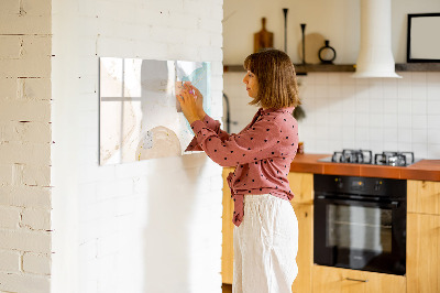 Magnetic erase board Watercolor stains