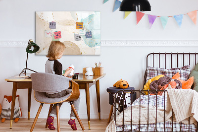 Magnetic erase board Watercolor stains