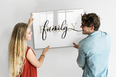 Magnetic board with marker The inscription family