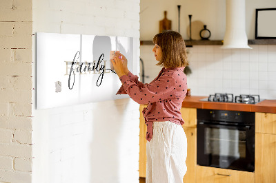 Magnetic board with marker Inscription family