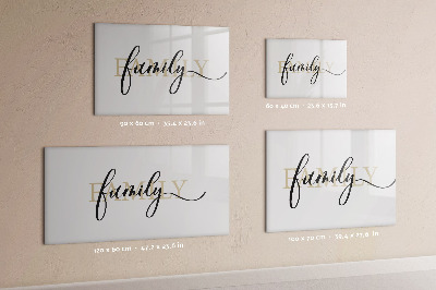 Magnetic board with marker The inscription family