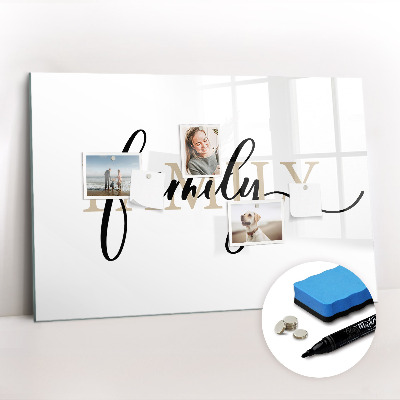 Magnetic writing board The inscription family