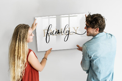 Magnetic board with marker The inscription family